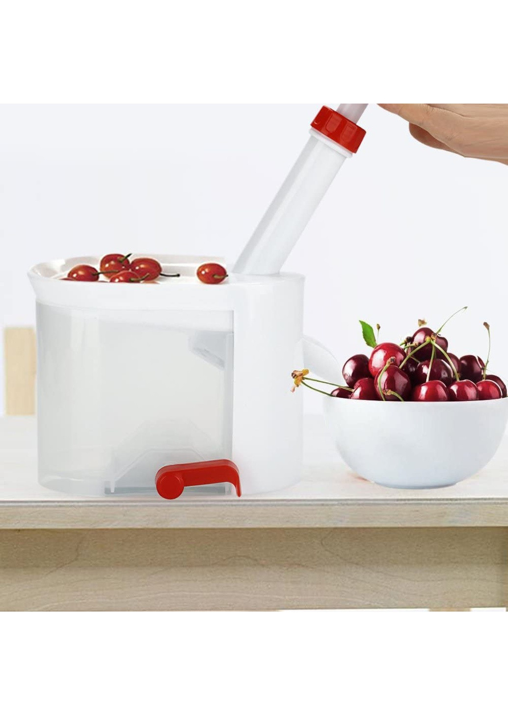 Вишнечистка машинка для удаления косточек из вишни, черешни, маслин с контейнером для сбора косточек A-Plus (259938098)