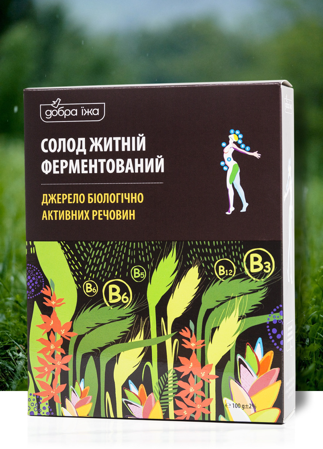 Суперфуд Солод ржаной ферментированный Добра Iжа 100 г (коробка со стиками) Добра Їжа (266623060)