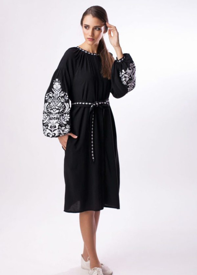Платье с вышивкой из штапеля BeART сукня (258685819)