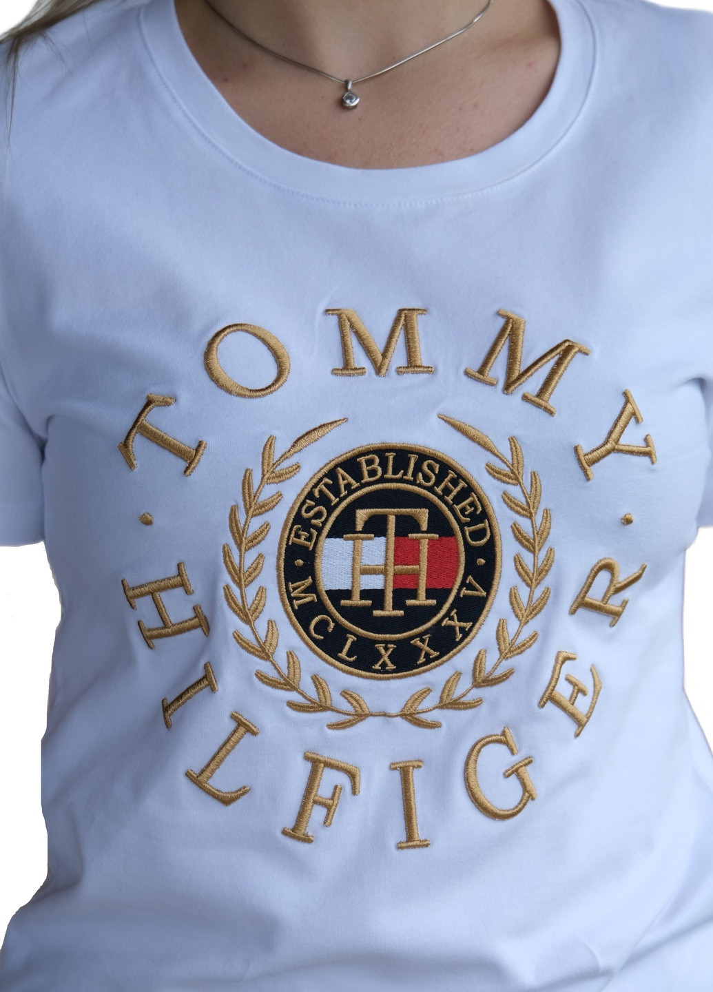 Біла літня футболка жіноча Tommy Hilfiger