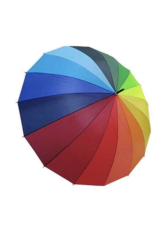 Зонт-трость полуавтомат 8052B Радуга на 16 спиц Разноцветный Flagman (260264642)