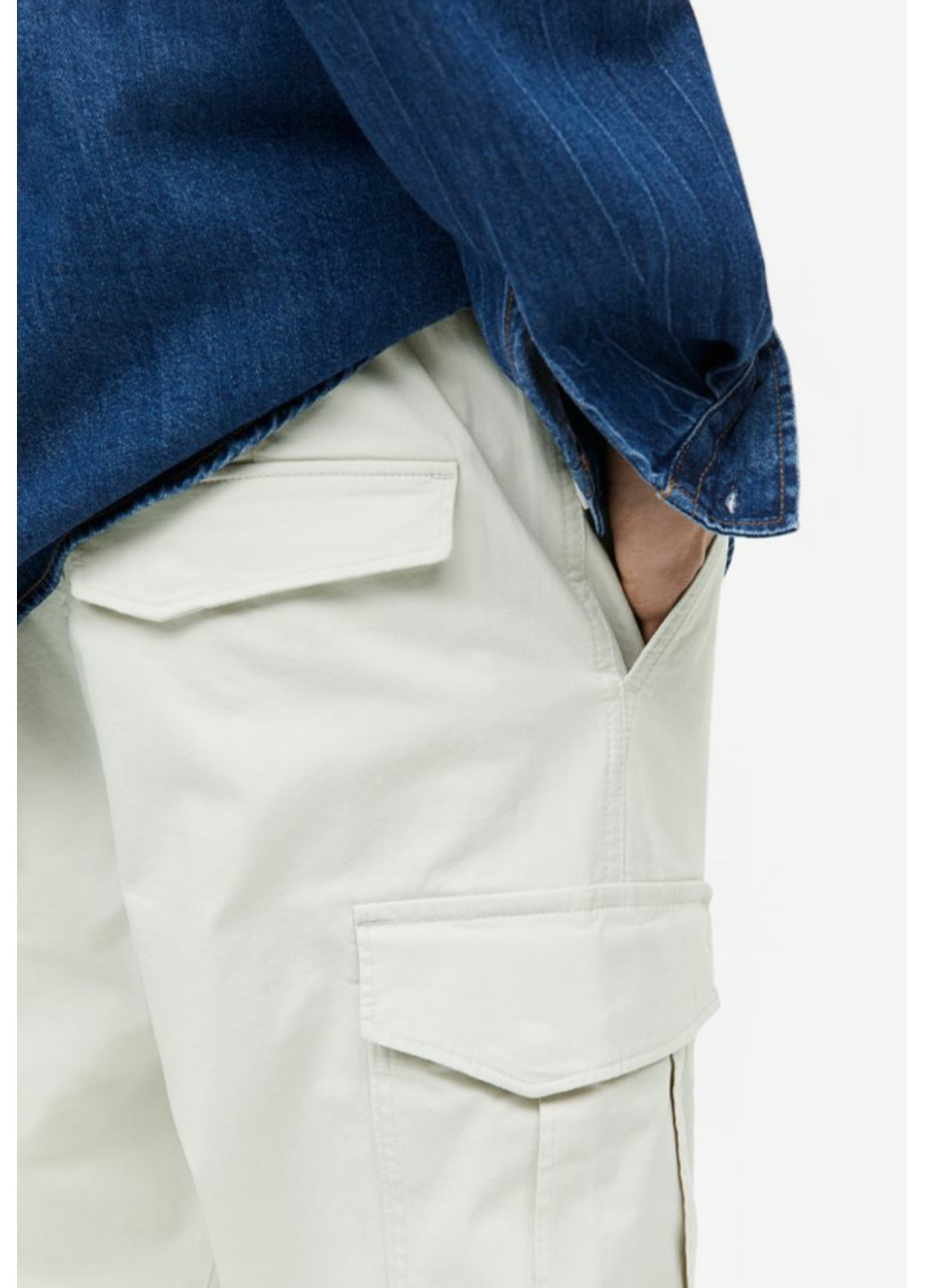 Чоловічі штани джогер карго Н&М (55991) М Білі H&M (260043840)
