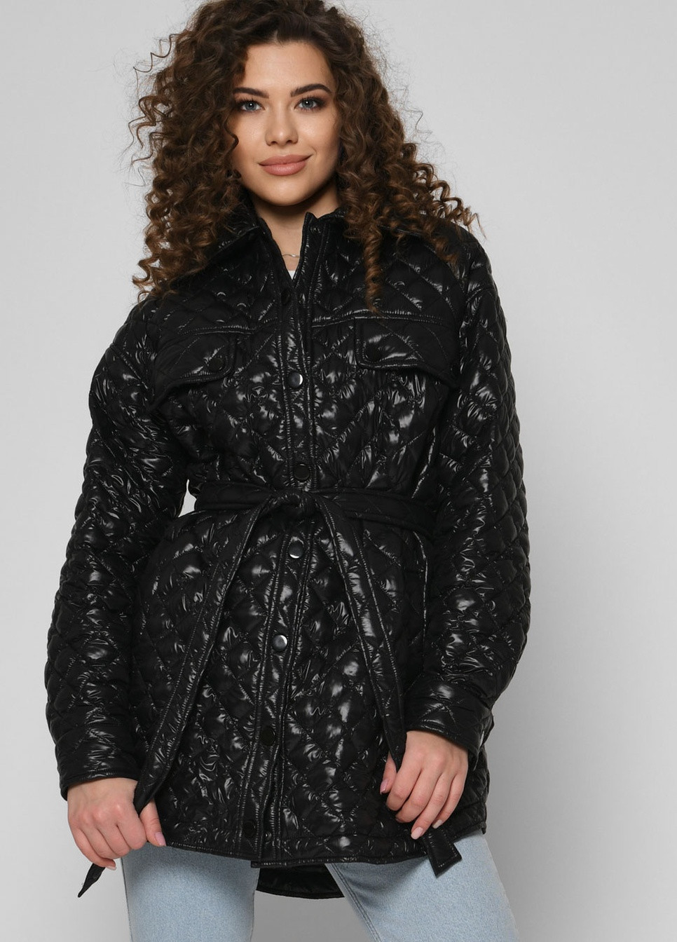 Чорна демісезонна куртка-сорочка X-Woyz