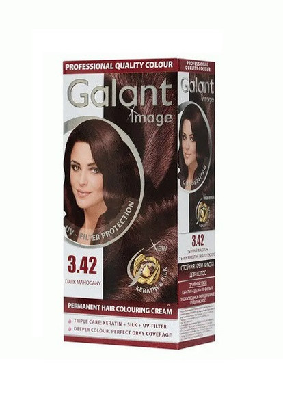 Стійка крем-фарба для волосся Image 3.42 темний махагон 115 мл Galant (258512377)