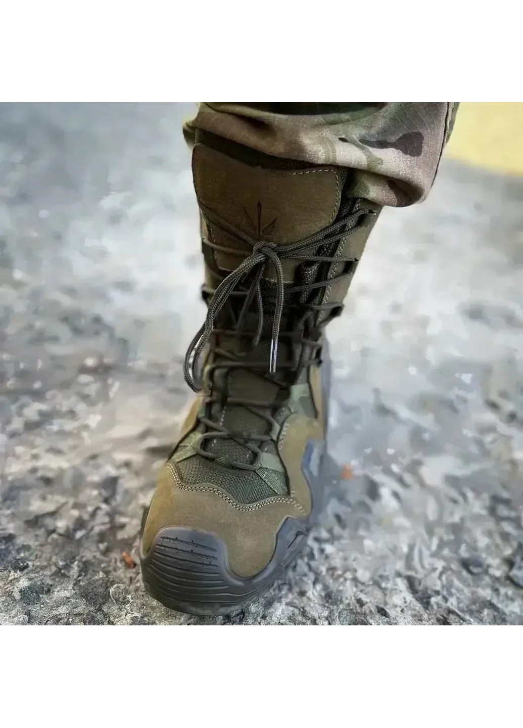 Хаки берцы тактические single swords на мембране goretex хаки 46 Lowa
