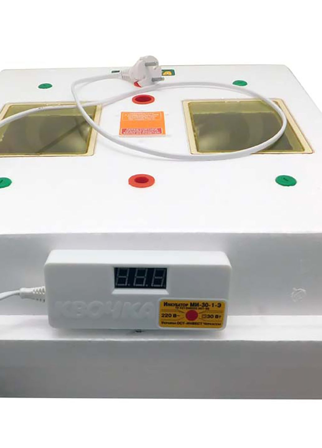 Электронный Цифровой Инкубатор МИ-30-1Э на 80 яиц с перекатом яиц (ламповый) Квочка (277925409)