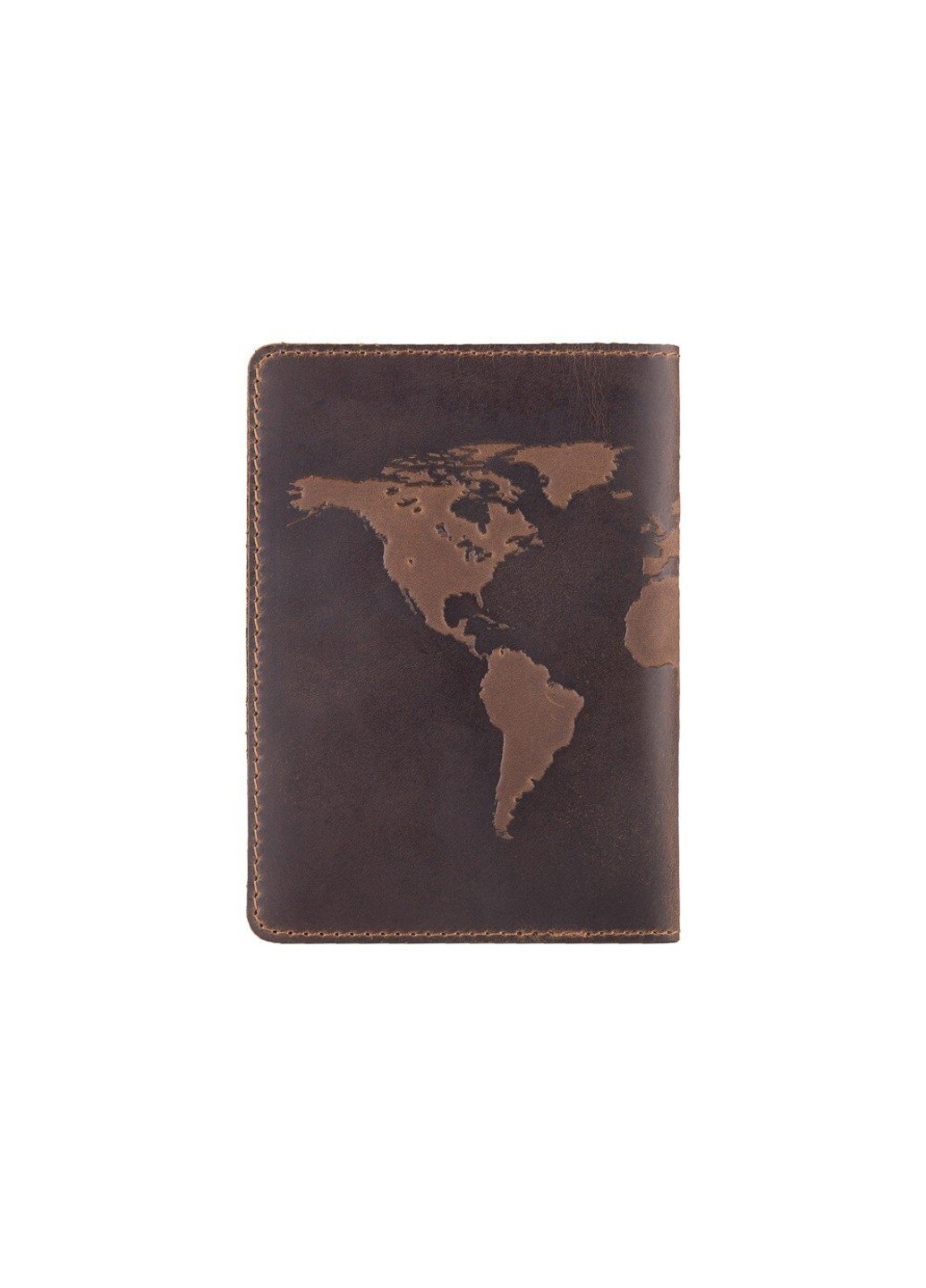 Шкіряна обкладинка на паспорт HiArt PC-01 Shabby Olive World Map Оливковий Hi Art (268371132)