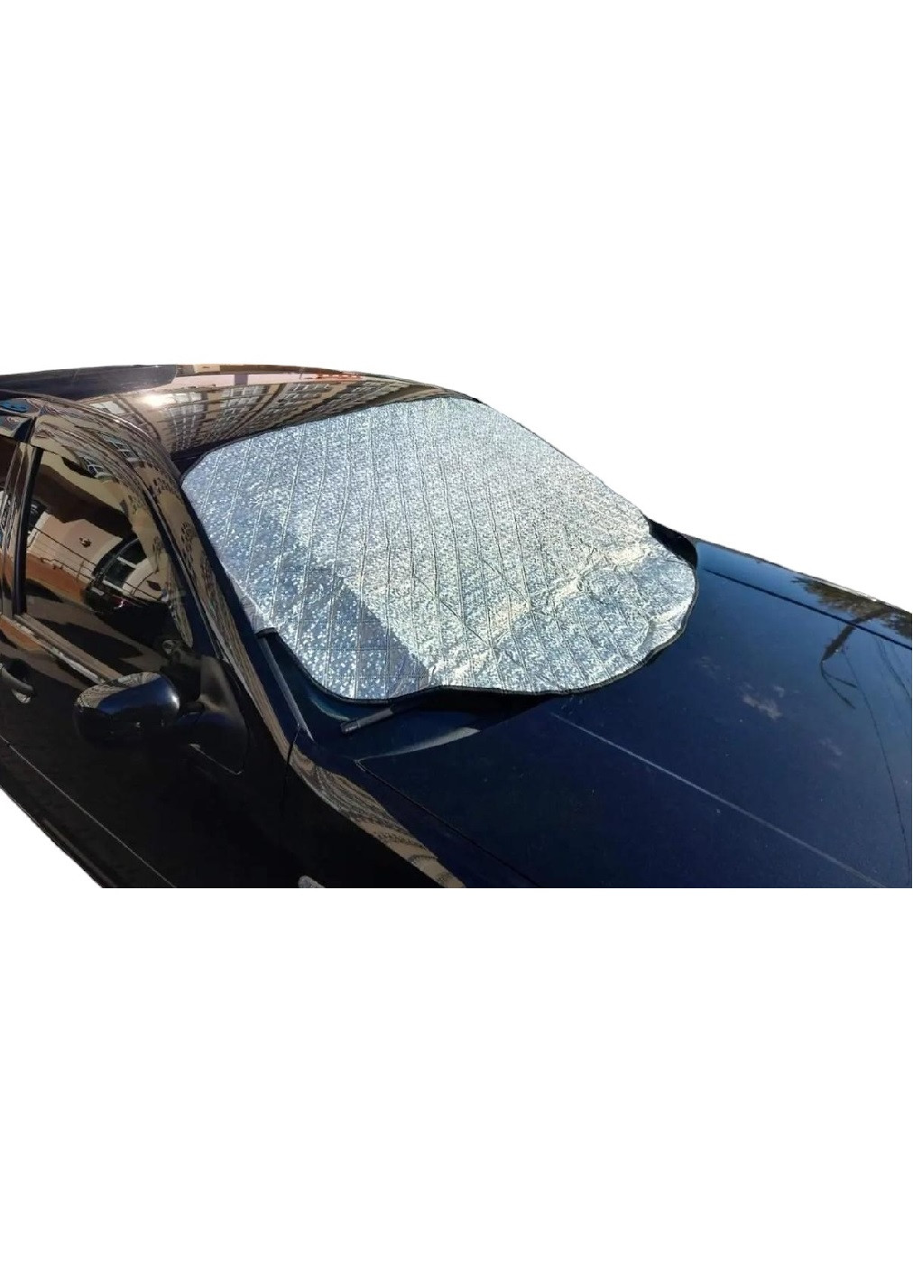 Чехол накладка накидка защитный экран на лобовое стекло машины автомобиля с магнитами 110х150 см (475728-Prob) Серая Unbranded (270827882)