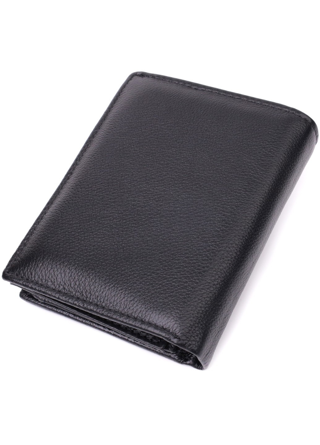 Вертикальний гаманець для стильних чоловіків із натуральної шкіри 22464 Чорний st leather (277980455)
