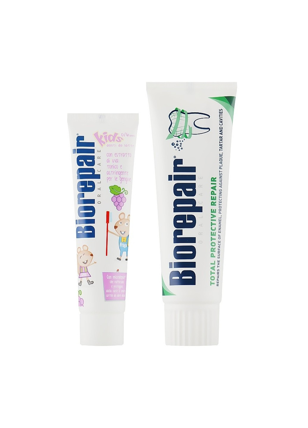 Комплекс Family - Зубная паста Веселый мышонок виноград + Зубная паста Абсолютная защита и восстановление Biorepair (269238062)