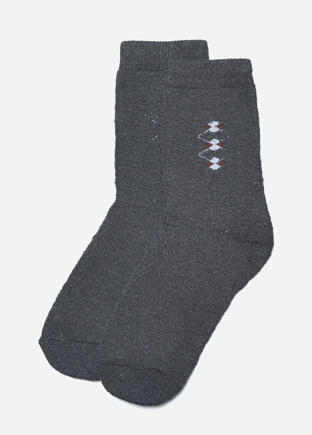 Носки махровые мужские темно-серого цвета размер 40-45 Let's Shop (267167104)