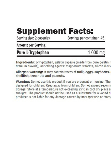 L-Tryptophan 1000 mg 90 Caps Amix Nutrition (256724891)
