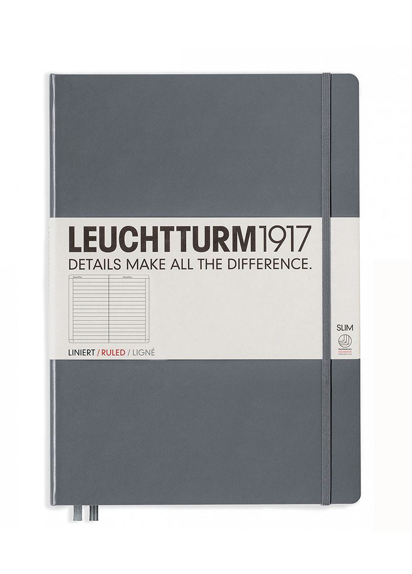 Блокнот Master Slim A4+, антрацит, линия Leuchtturm1917 (269901148)