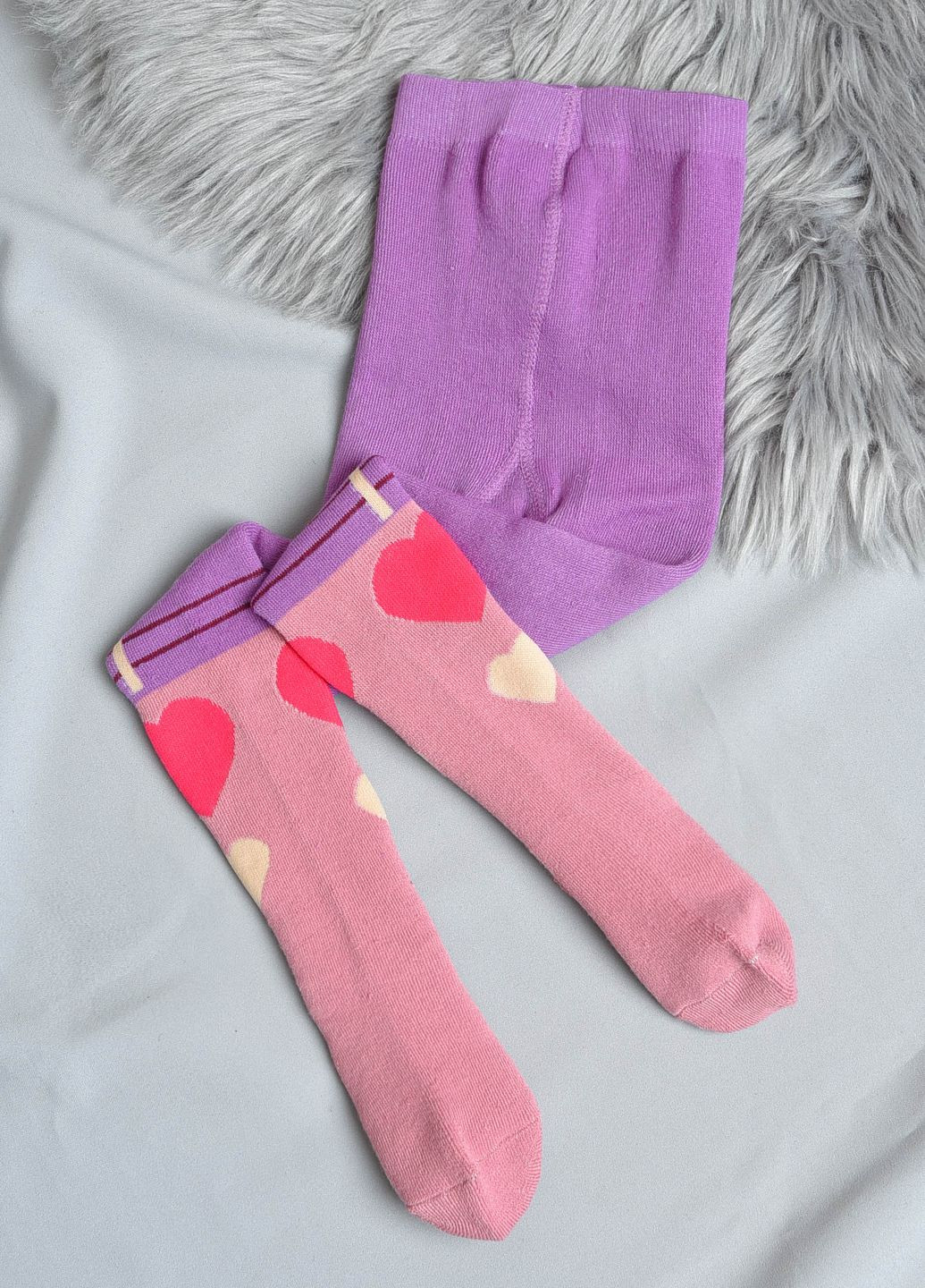 Колготы детские махровые для девочки фиолетового цвета размер 104-116 Let's Shop (261481185)