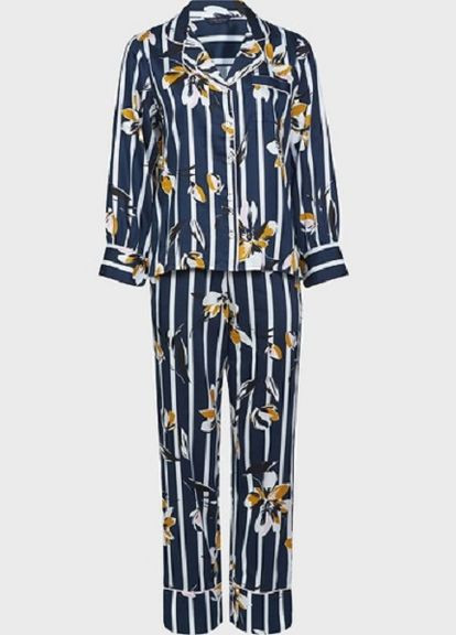 Синяя всесезон пижамный набор fable&eve 1378 кофта + брюки Fable & Eve Knightsbridge