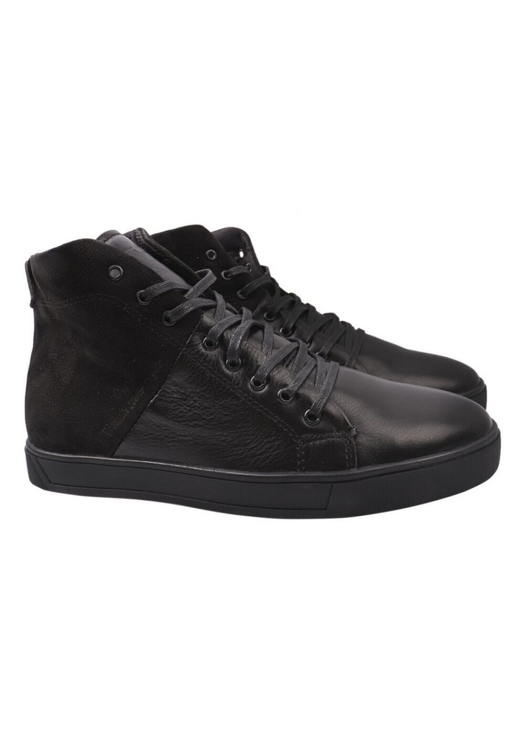 Черные ботинки мужские из натуральной кожи, на шнуровке, черные, Visazh