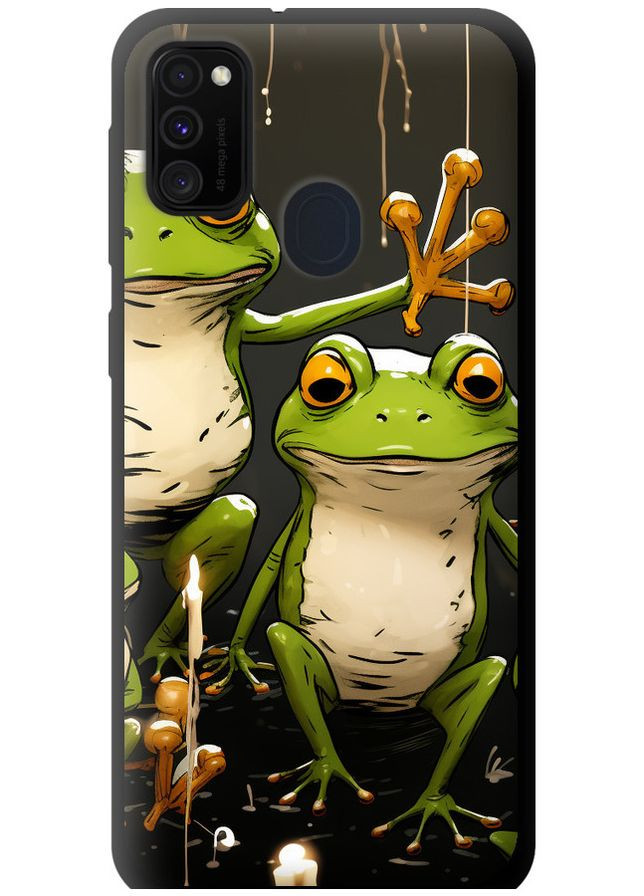 TPU чорний чохол 'Жабки 2' для Endorphone Samsung Galaxy M21 M215F (266909791)