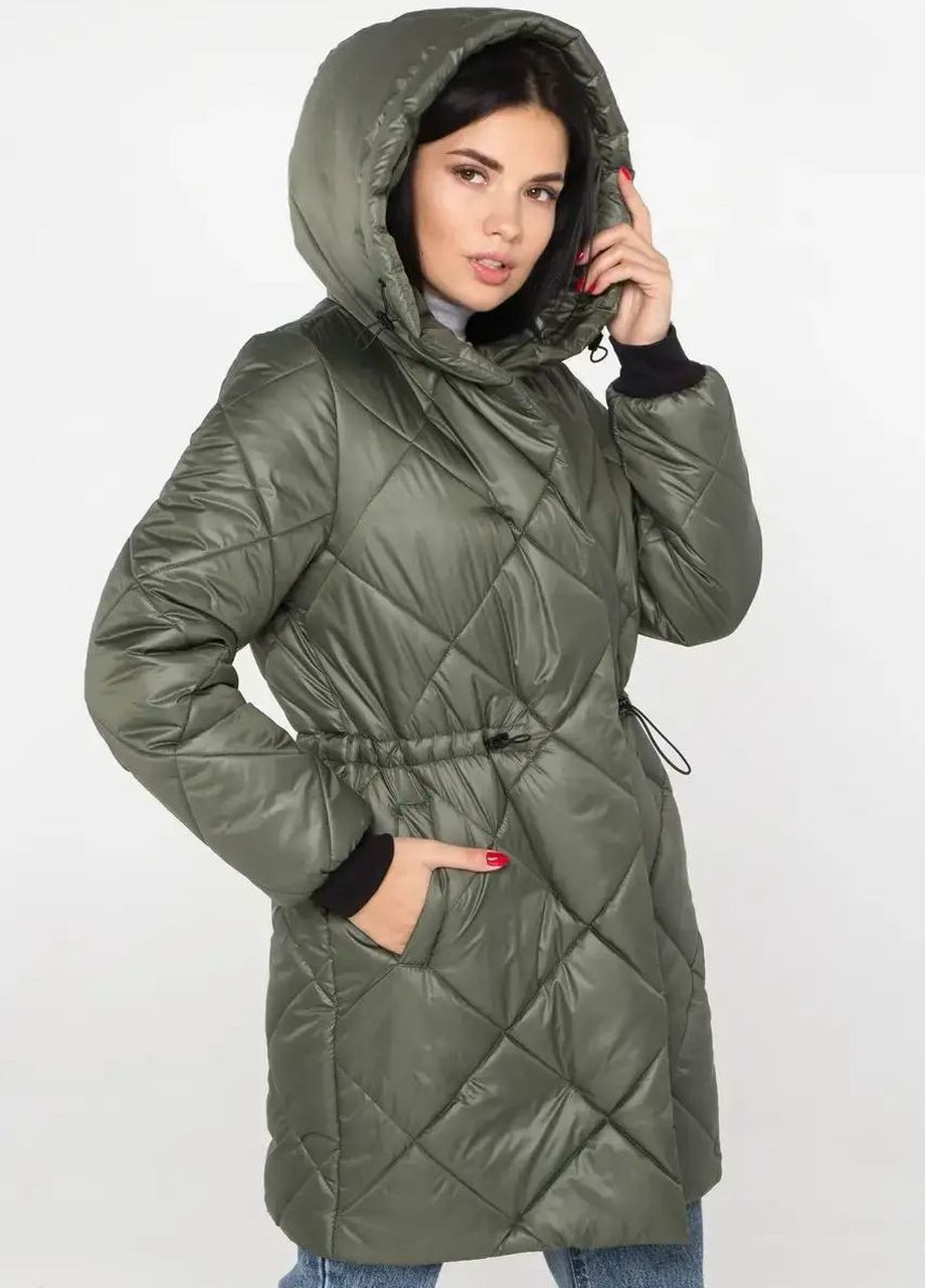 Оливкова (хакі) зимня жіноча куртка зимова SK
