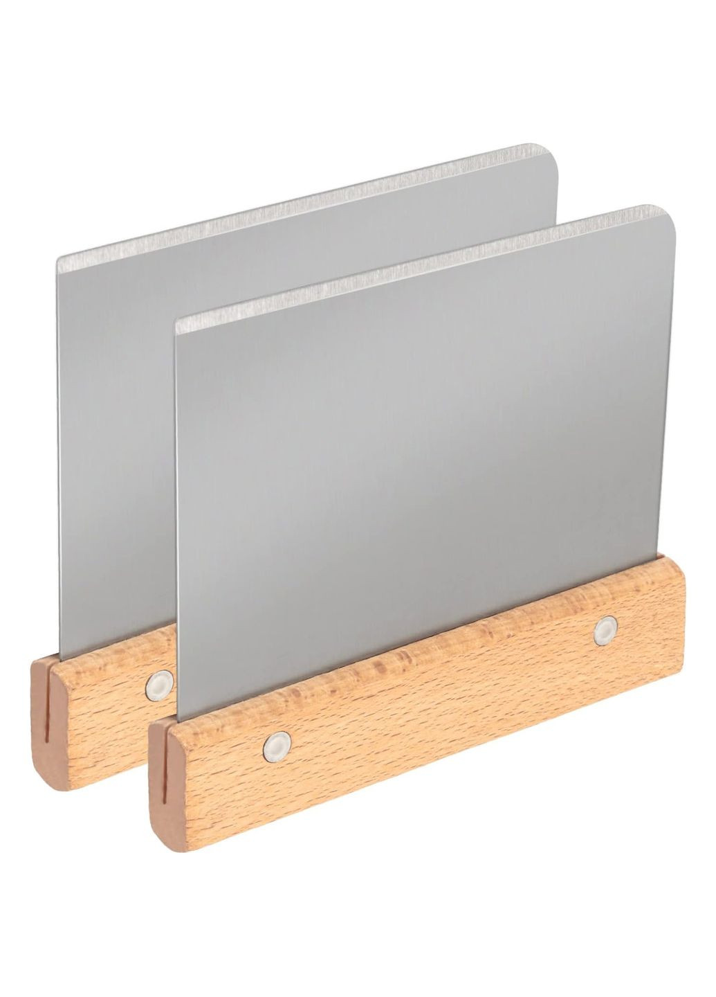 Набор из 2 шпателей скребков для теста из нержавеющей стали с деревянной ручкой Kitchen Master (261550059)