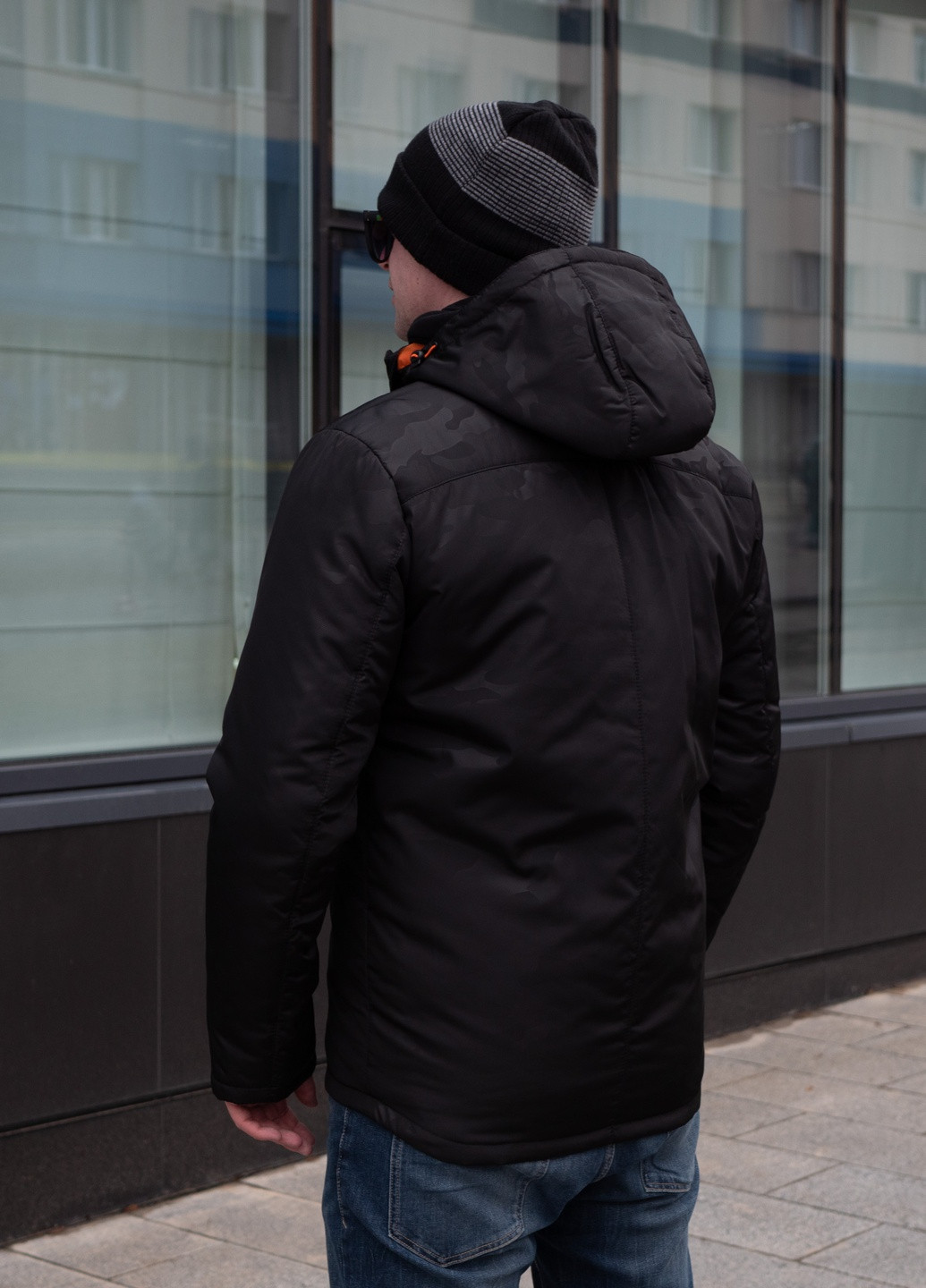 Чорна демісезонна куртки чоловічі осінні від виробника SK