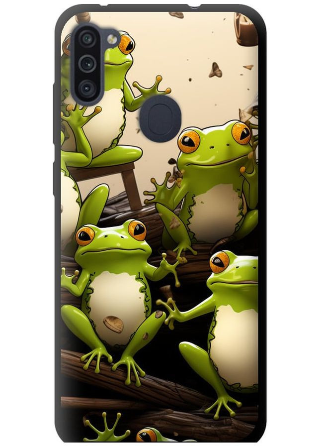 TPU чорний чохол 'Жабки' для Endorphone Samsung Galaxy A11 A115F (266909482)