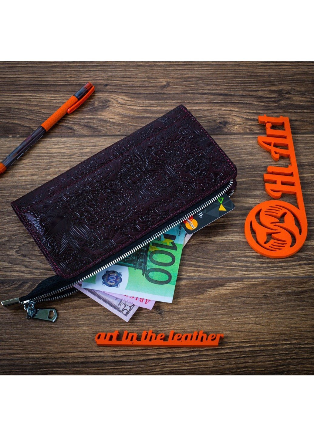 Кошелек из натуральной кожи Mehendi Art W-01-C19-1718-T005 Hi Art (268371665)