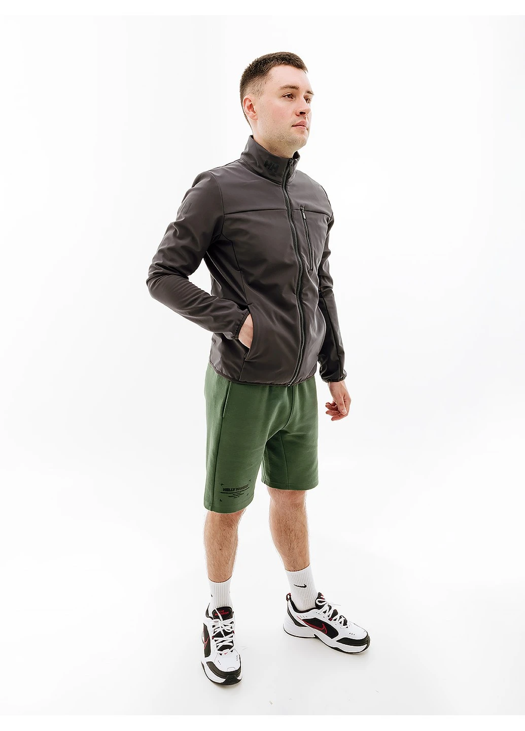 Черная демисезонная куртка crew softshell jacket 2.0 Helly Hansen
