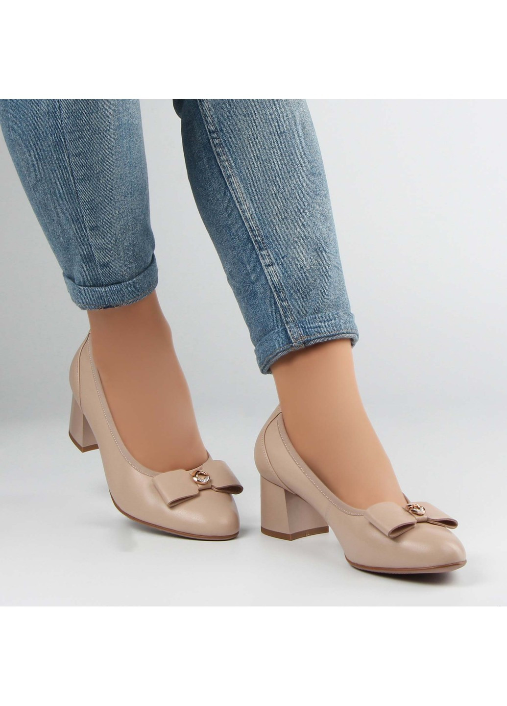 Buts Жіночі туфлі на підборах 197271 бежевий з натуральна шкіра, — демісезон (257094580)