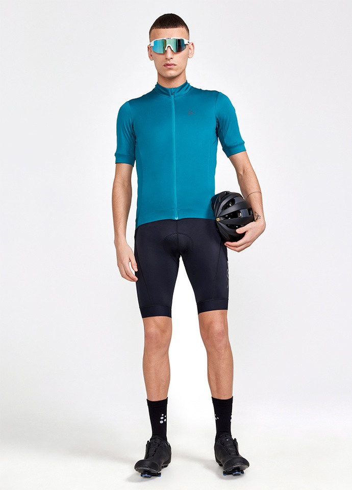 Голубая мужская велофутболка Craft Essence Jersey