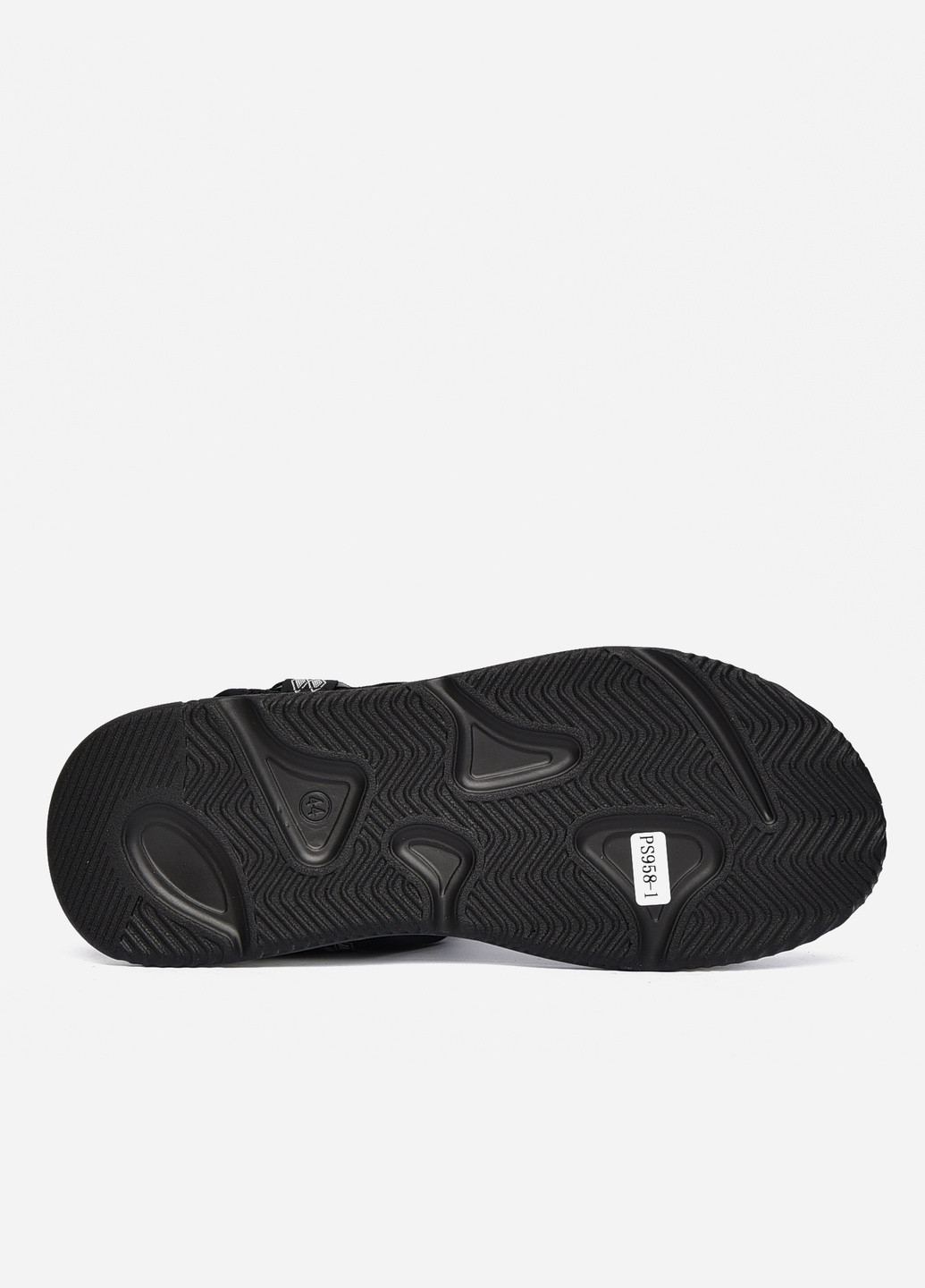 Пляжные сандалии мужские чорного цвета с серыми вставками текстиль Let's Shop