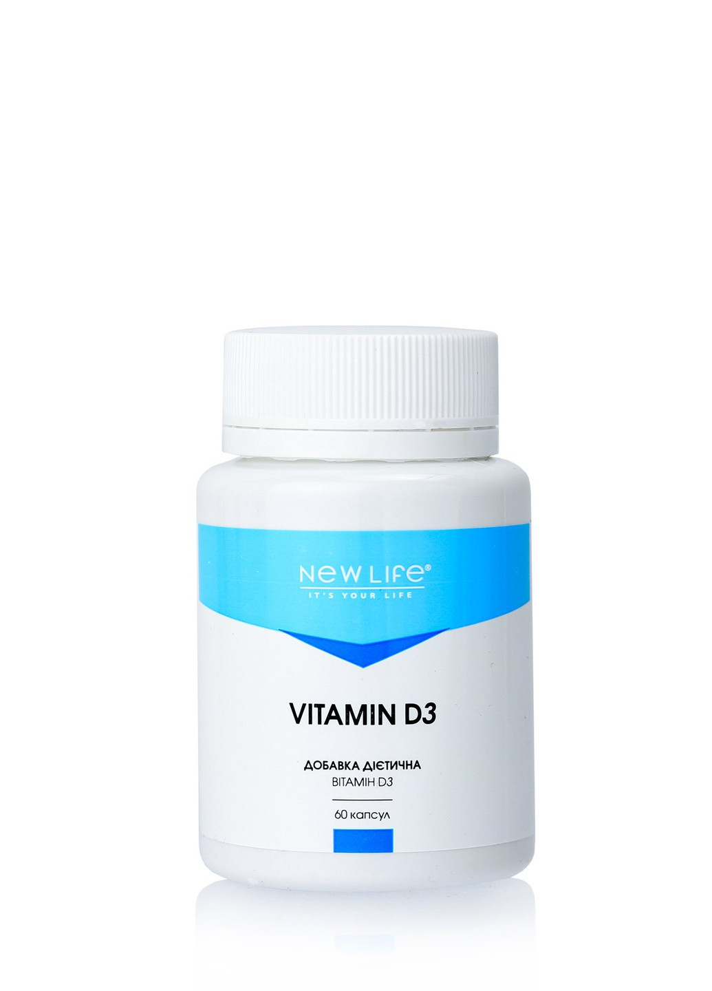 Дієтична добавка Вітамін D3, Vitamin D3 - для здоров'я кісток, щитовидної залози, дя нормального згортання крові, 60 капсул New LIFE (257783512)