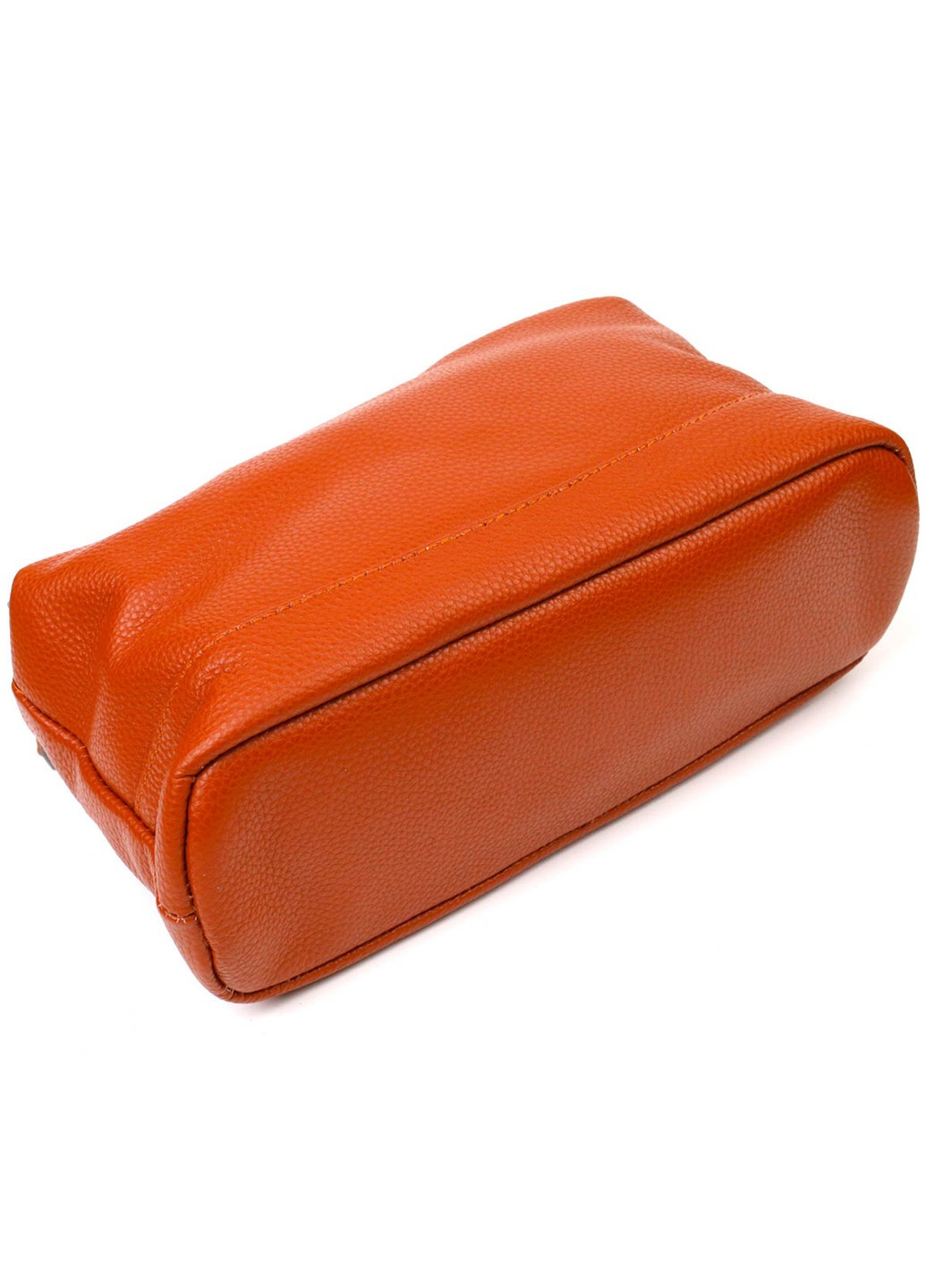 Чудова сумка на три відділення з натуральної шкіри 22138 Руда Vintage (260360817)