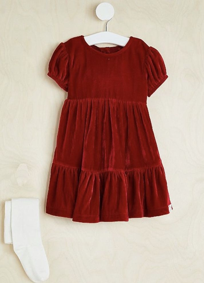Бордовое комплект сукня + колготки George (263360974)