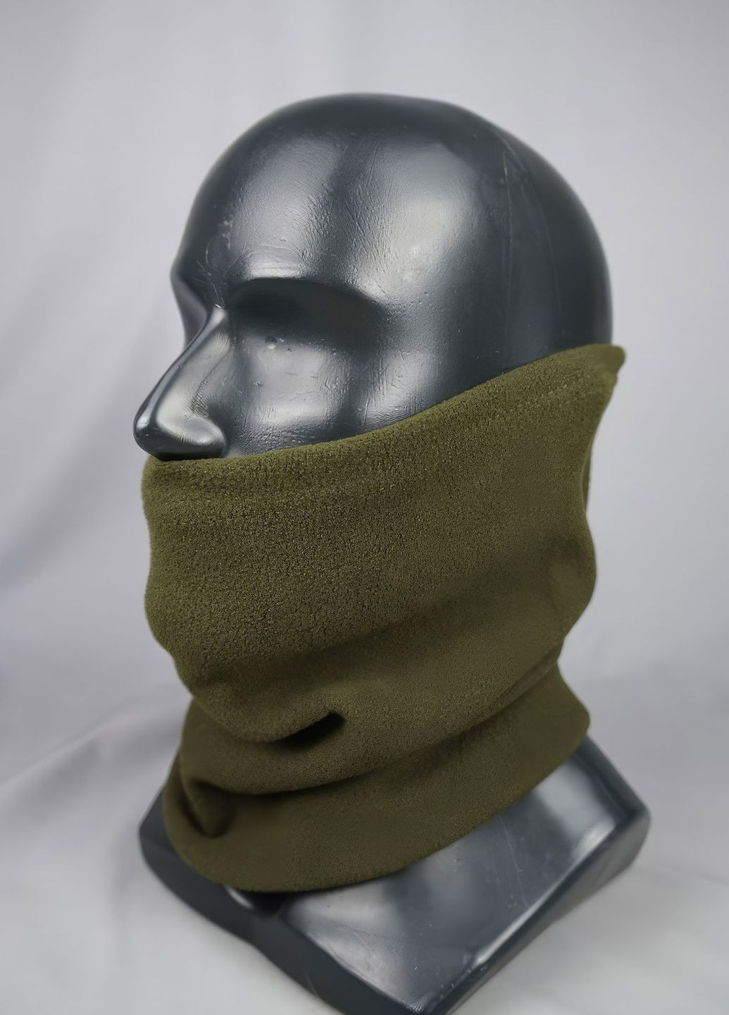 Зимний флисовый шарф бафф универсальный / хомут / тактическая шапка для ЗСУ 9019 Хаки 67484 OnePro (268375244)