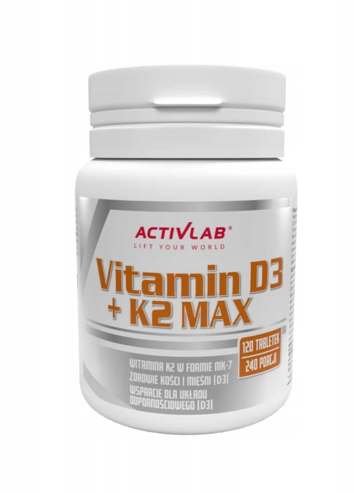 Витамин Д3 +К2 Vitamin D3 + K2 Max 120 tabs ActivLab (268736368)