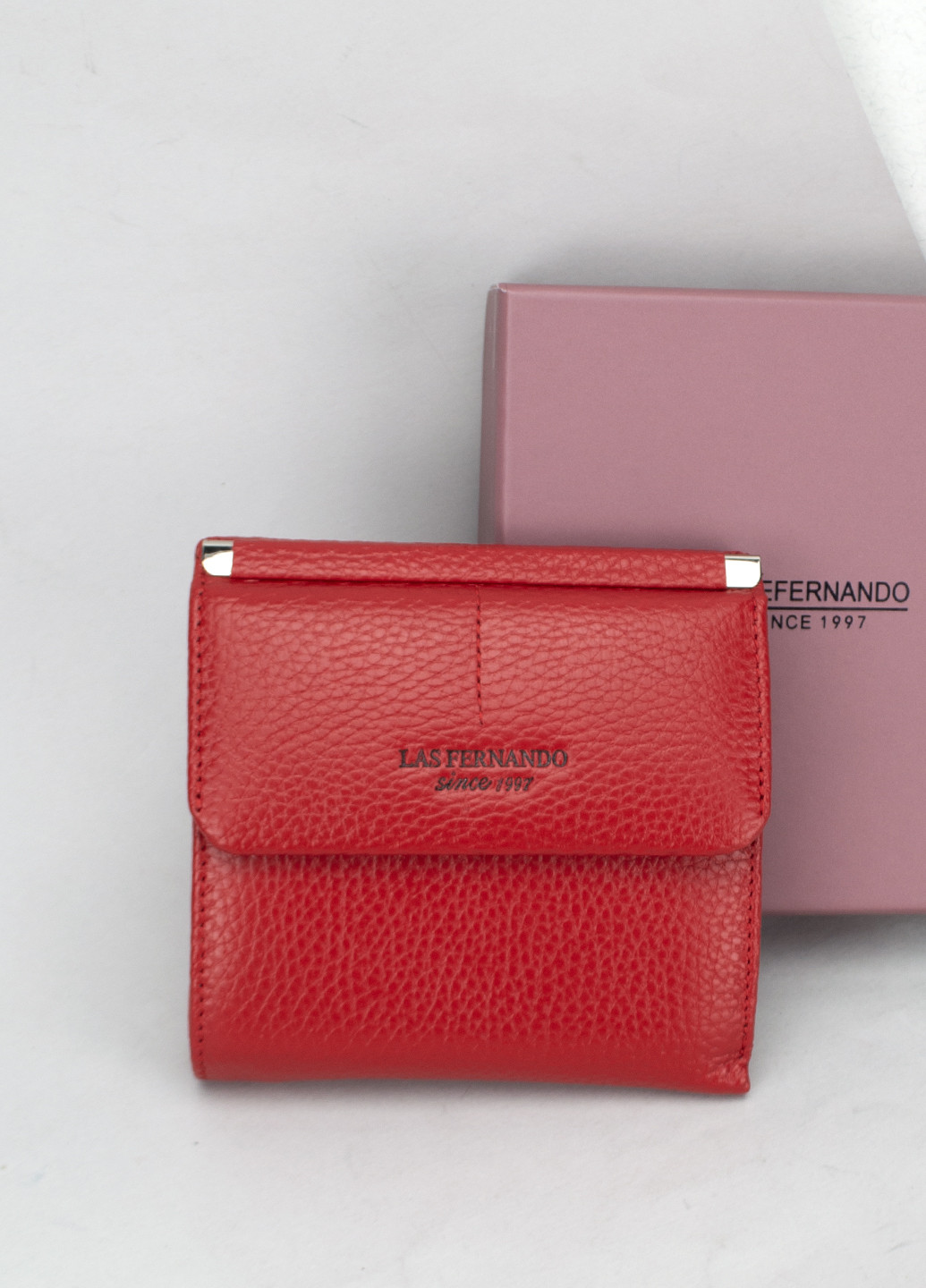 Жіночий шкіряний гаманець Las 209-103A маленький червоний Fernando (276717065)