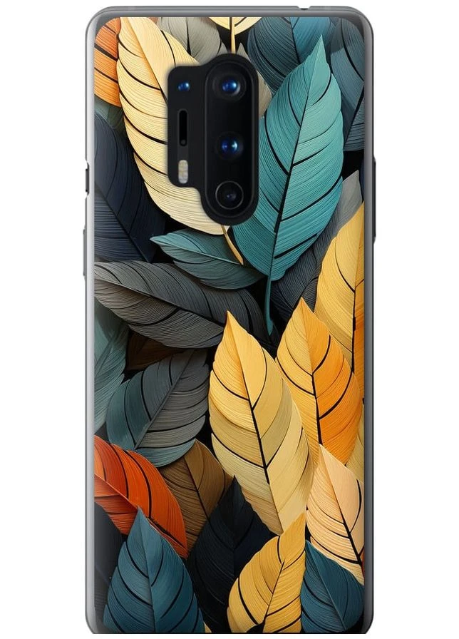 Силіконовий чохол 'Кольорове листя' для Endorphone OnePlus 8 Pro (265396987)