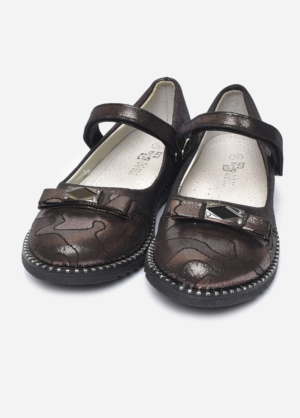 Туфлі дитячі дівчинка з бантиком коричневого кольору Let's Shop (258202843)