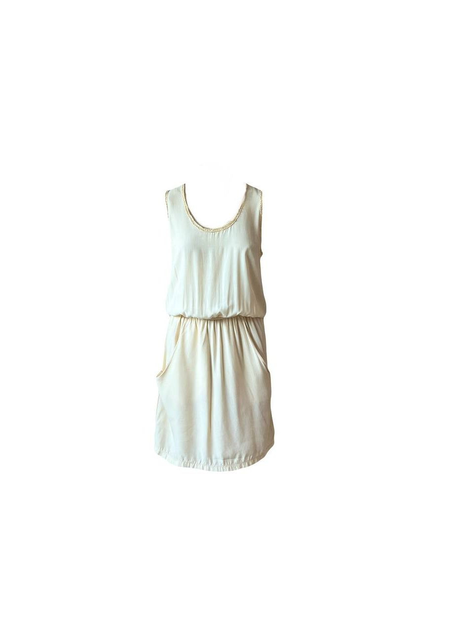 Светло-бежевое кэжуал платье Kocca однотонное