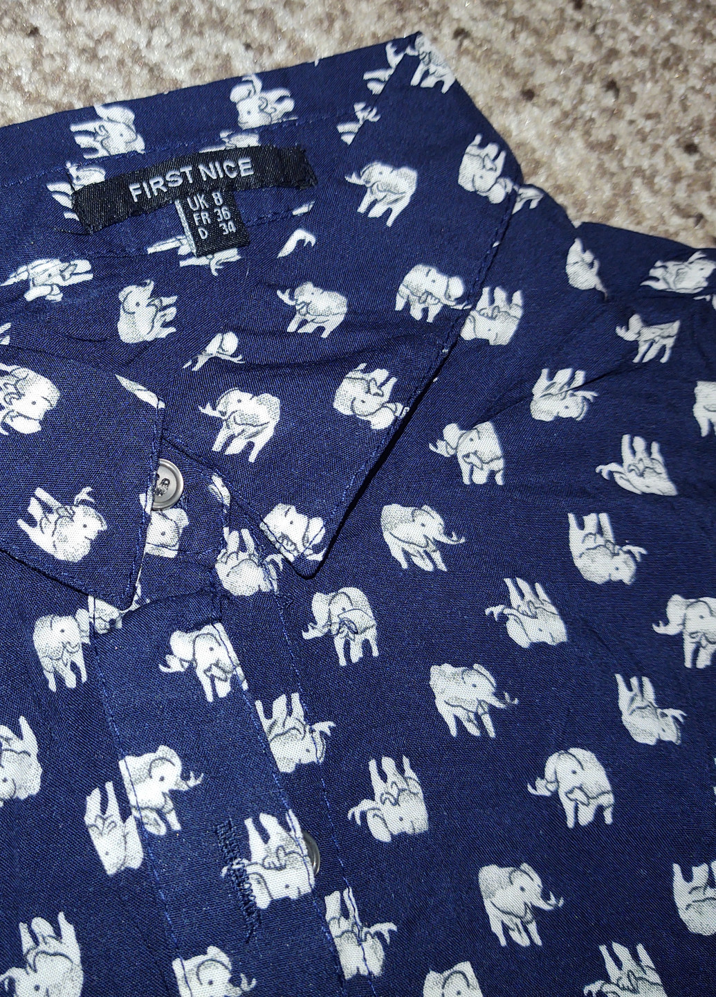 Синіти жіноча блуза з принтом elephant FS