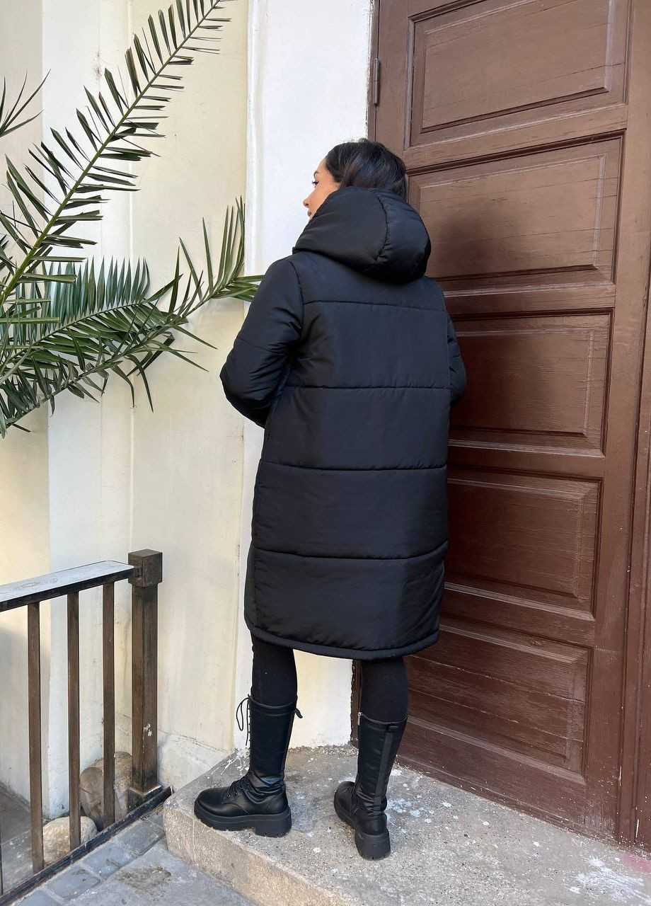 Чорна зимня куртка стьогана Украина Your style