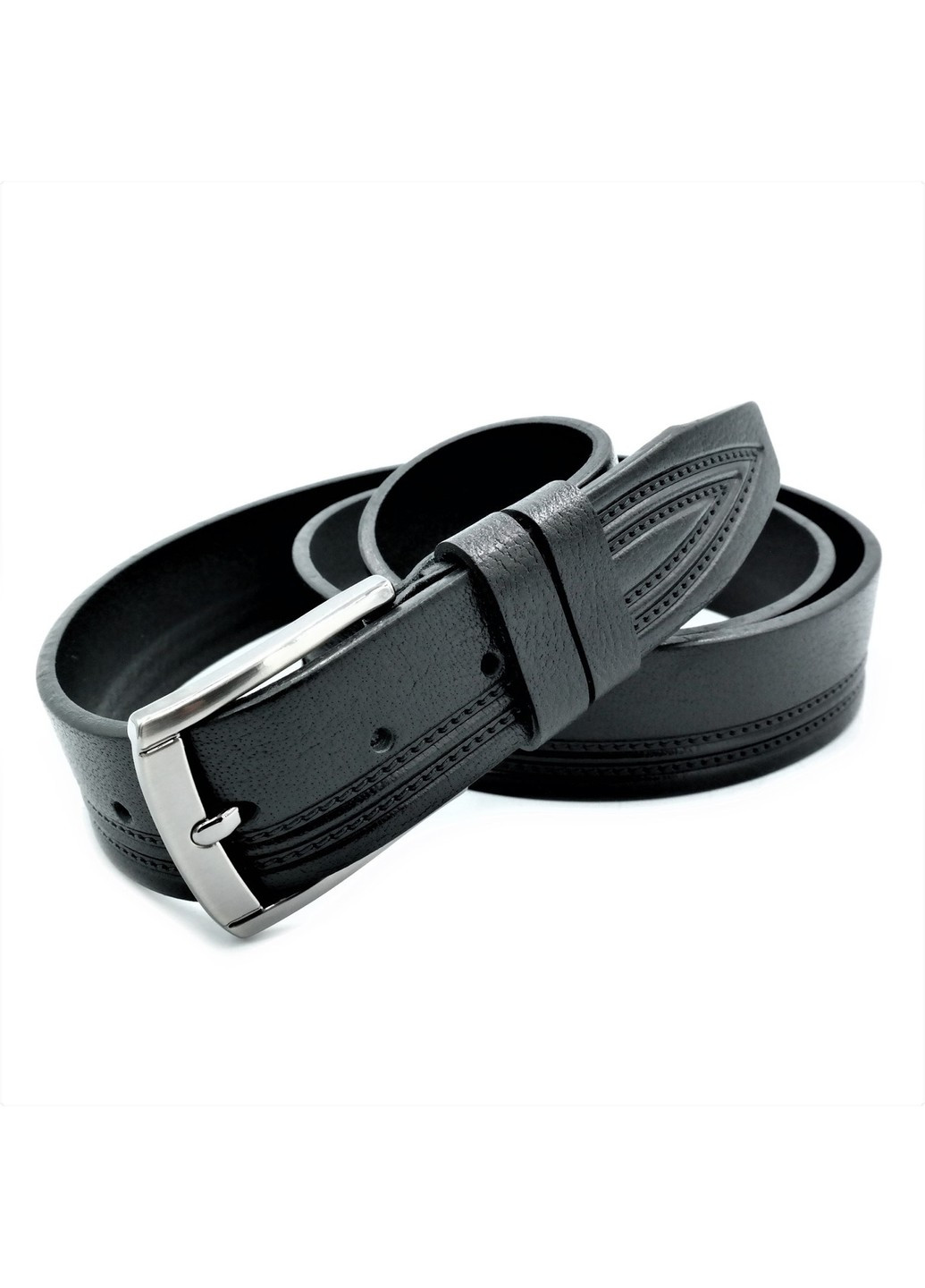 Шкіряний чоловічий ремінь Колір Чорний Weatro mk-35tur-008 Le-Mon (272596402)