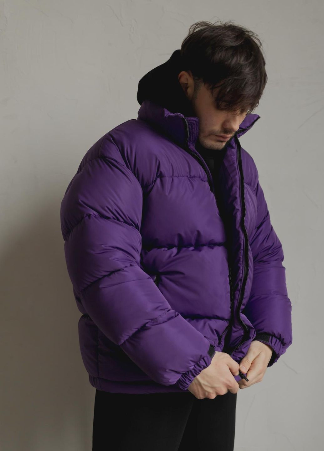 Темно-фиолетовая зимняя куртка зимняя flex синтепух Vakko