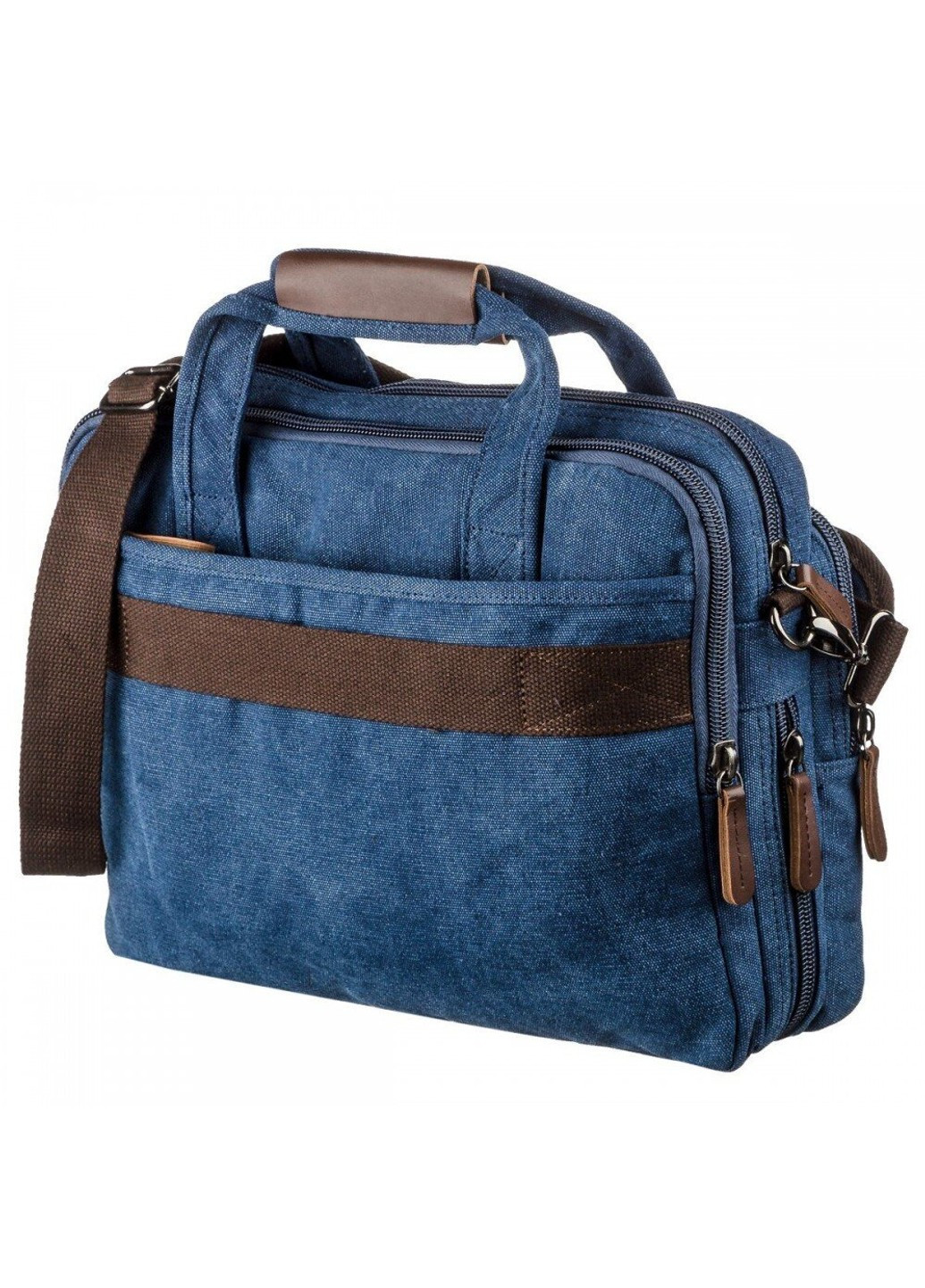 Мужская текстильная сумка синяя для ноутбука 20179 Vintage (263360598)
