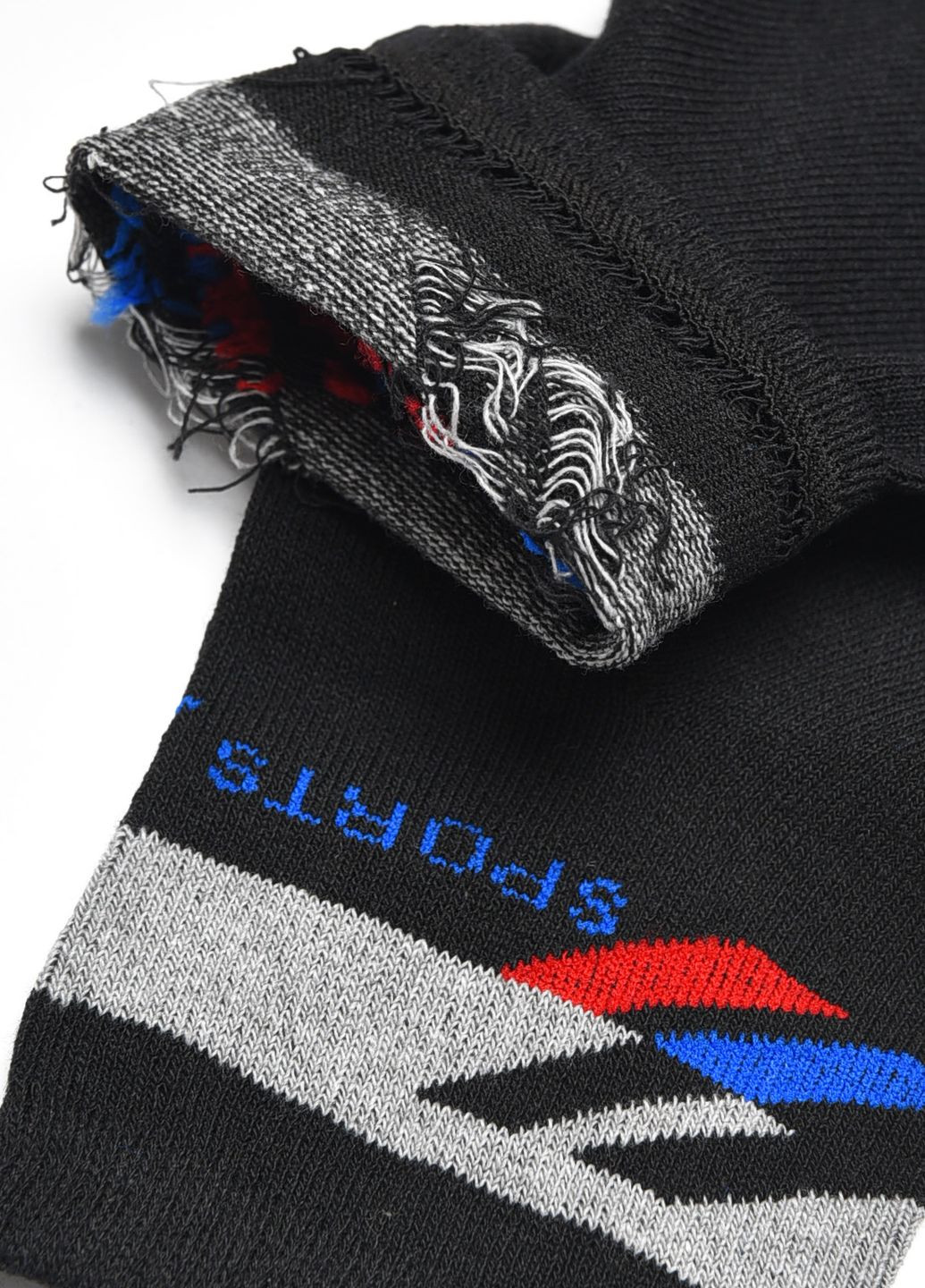 Носки мужские спортивные черного цвета размер 41-45 Let's Shop (278050222)