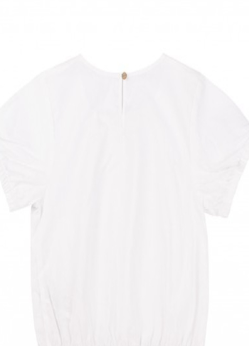 Белая однотонная блузка Бембі летняя