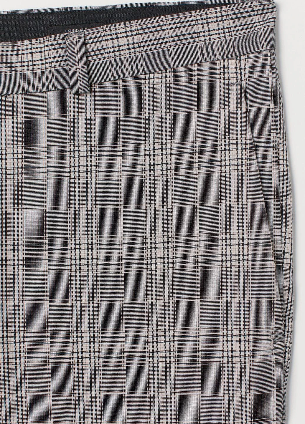 Брюки демісезон,білий-чорний в клітку, H&M (271678804)