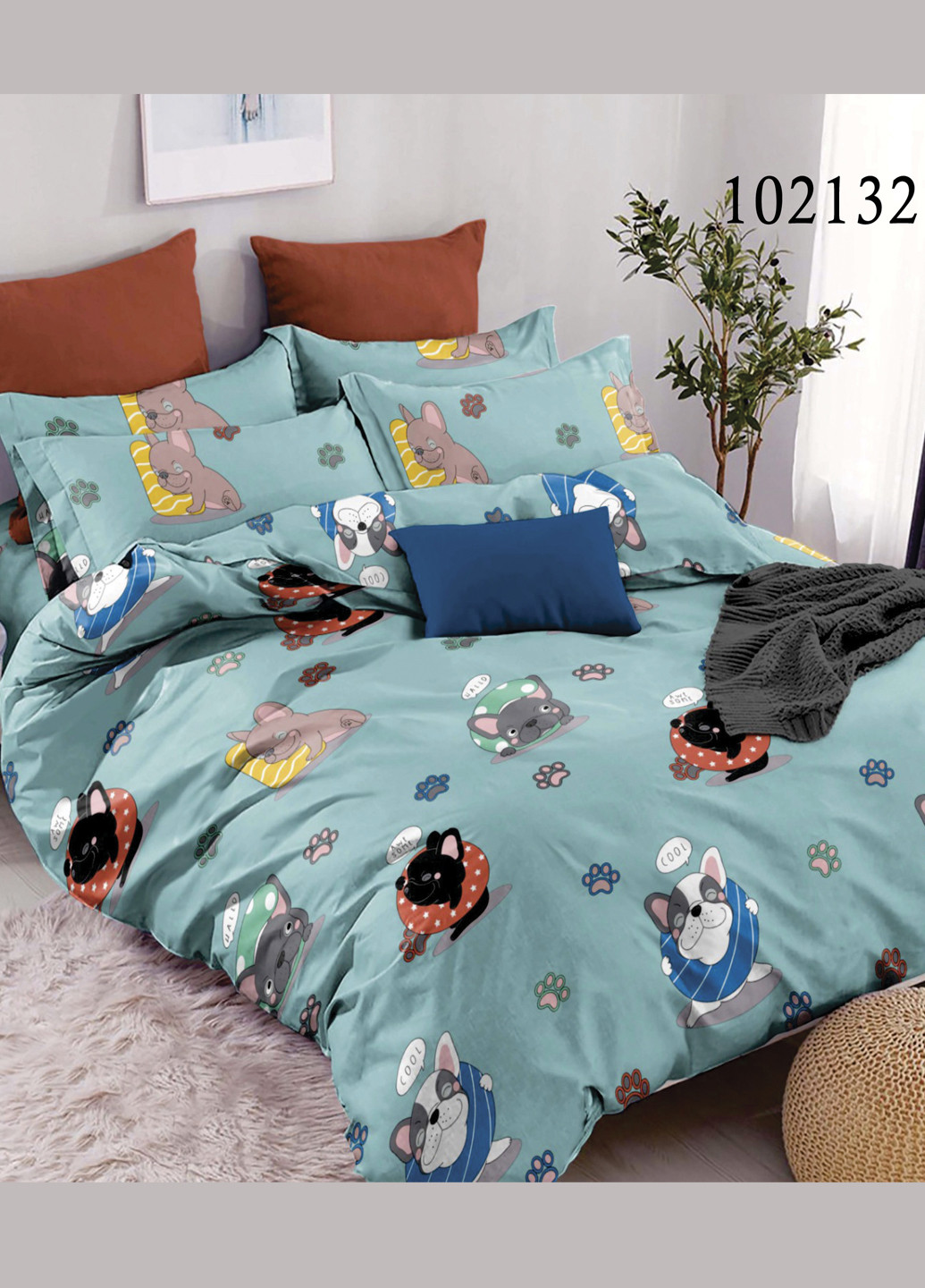 Комплект постільної білизни Бязь Люкс "Любимчик " полуторний 102132-010 Selena (277930416)