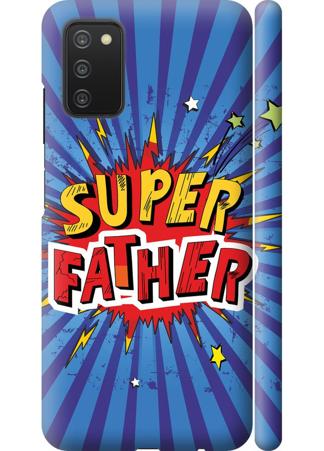 3D пластиковый матовый чехол 'Супер папа v2' для Endorphone Samsung Galaxy A03s A037F (258093236)