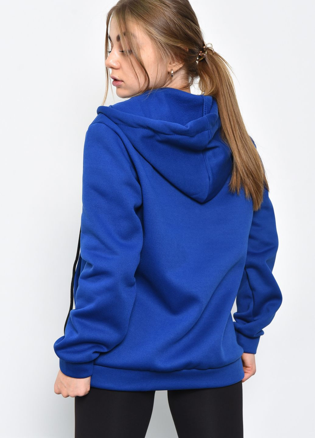 Спортивная кофта женская на флисе синего цвета Let's Shop (272092350)